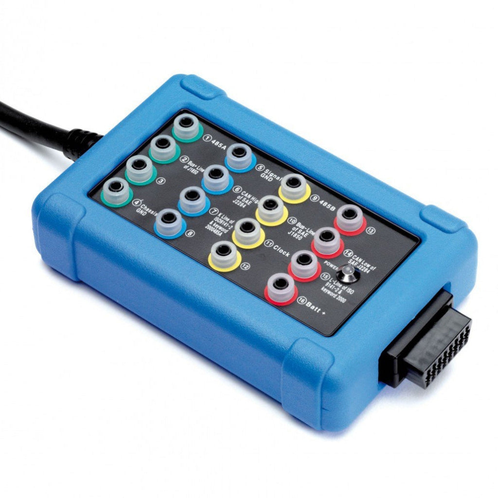 Can test box from Pico PP619, showing the pin connectors, 16 of them.