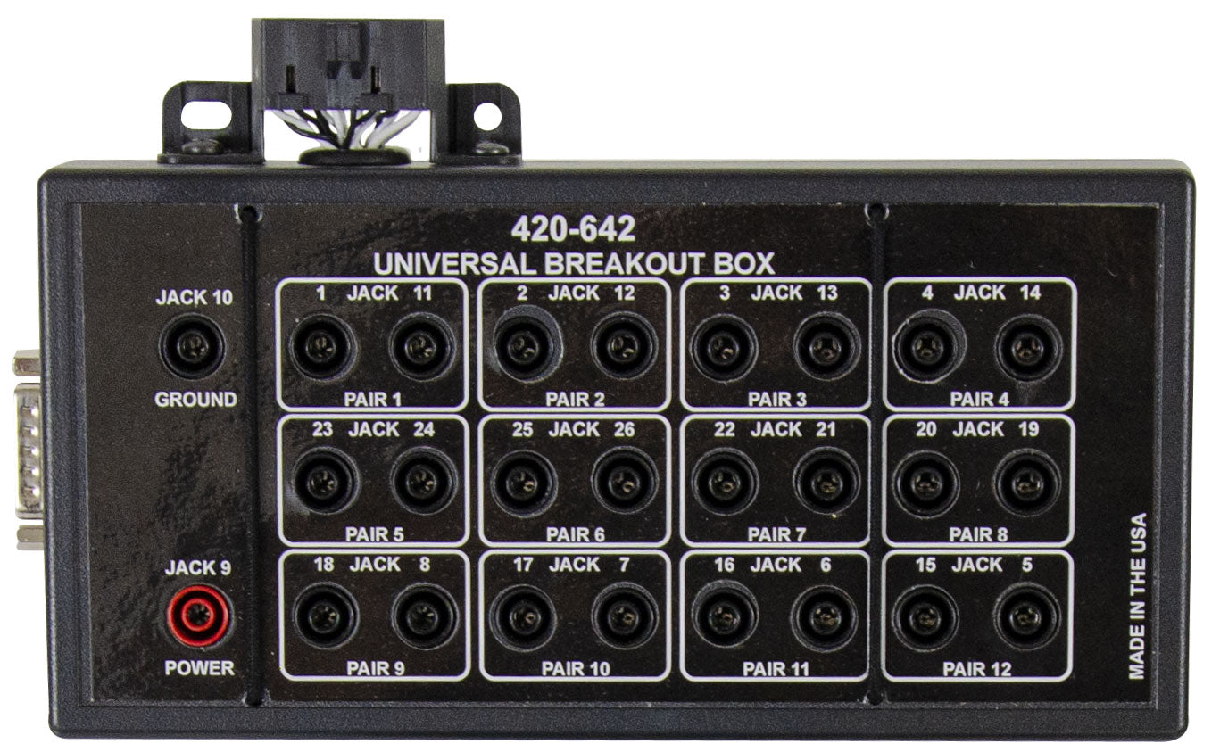 Ford Enhanced breakout box showing all the pin jacks.