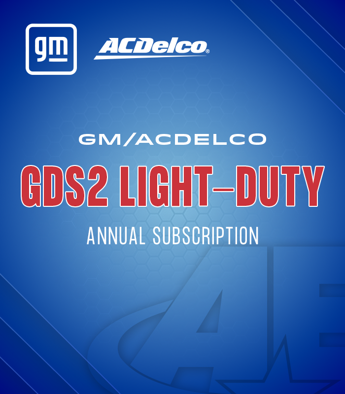 GM GDS software subscription, annual subscription for light-duty vehicles.