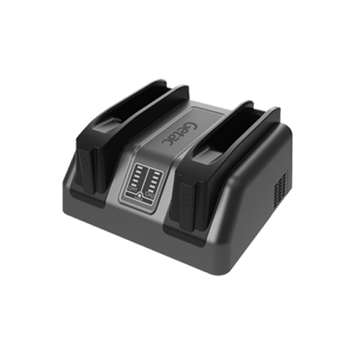 Side view of the Getac GCMCJ charger highlighting its compact design.