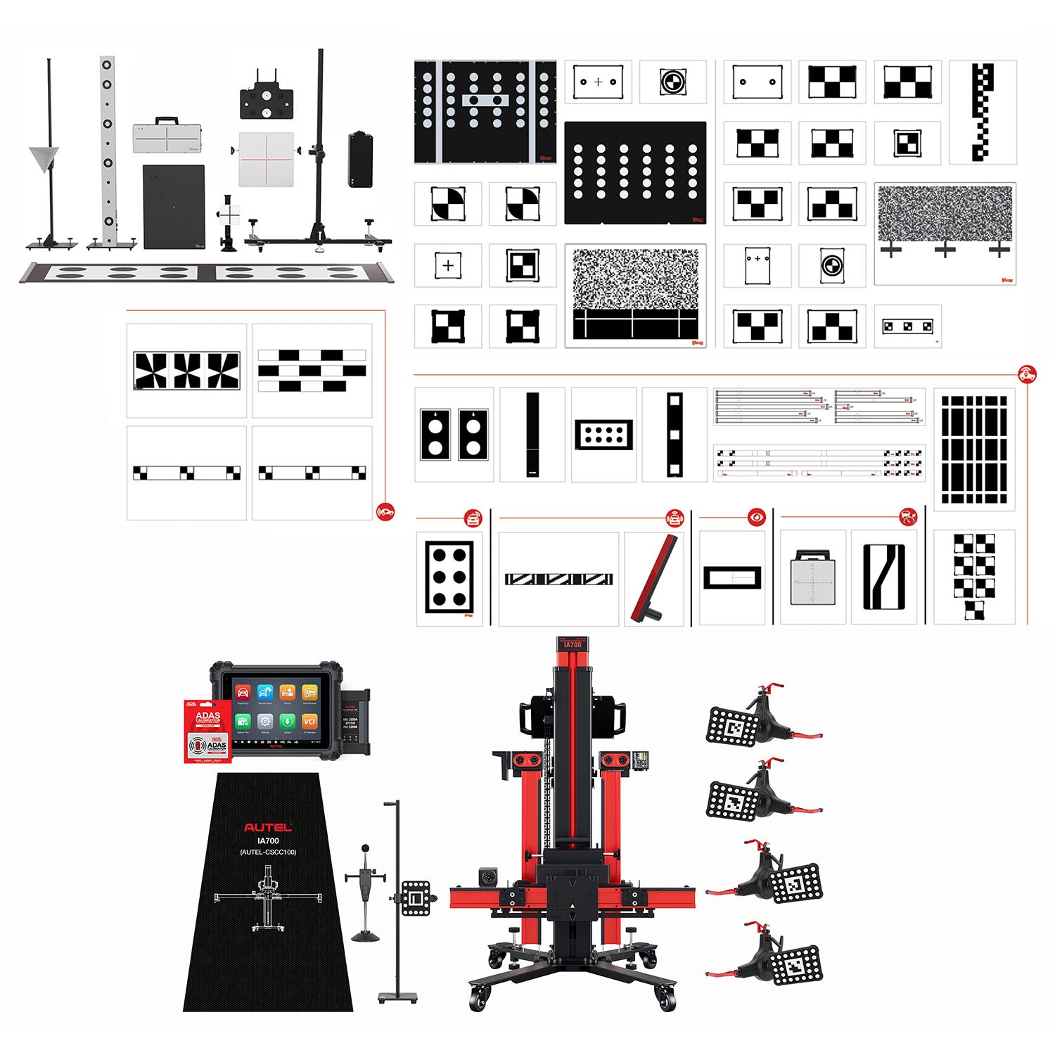 IA700 frame and kit contents: Frames, MS909, ADAS alignment and software.