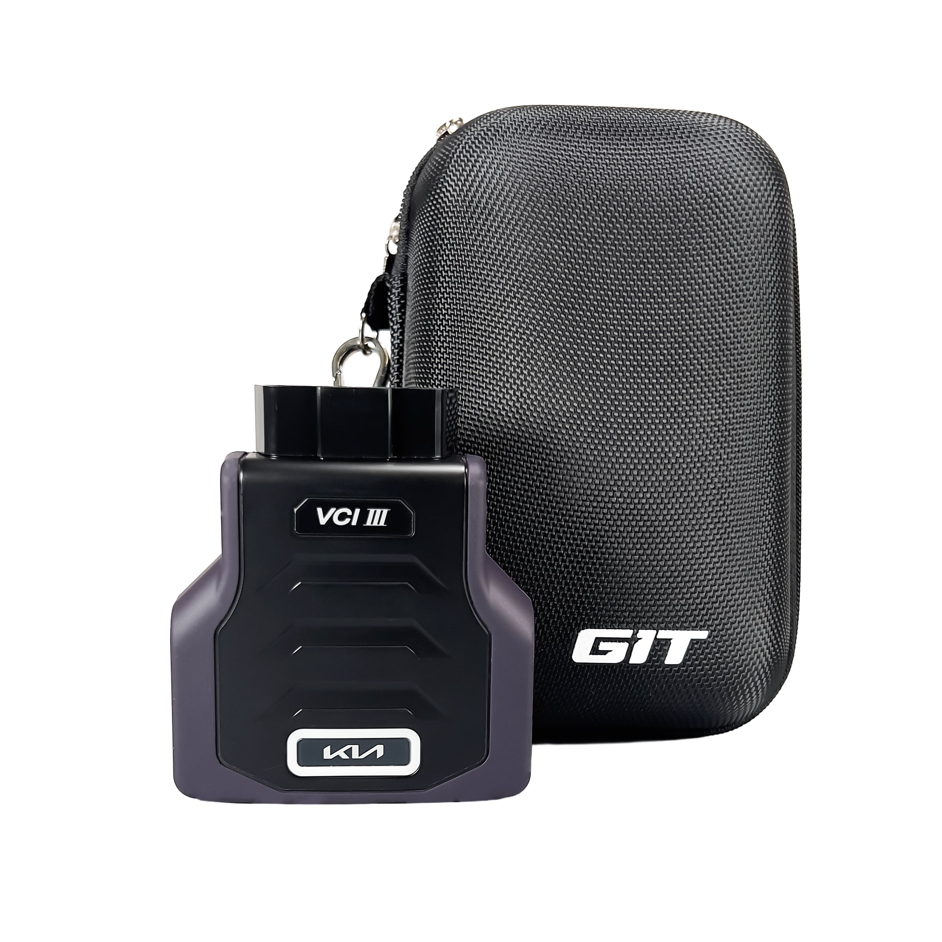 Kia diagnostic tool with GIT carrying case on a white background