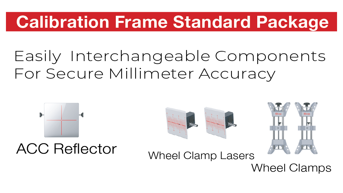 Autel ADAS Standard Package containing ACC Reflector, wheel clamps and lasers