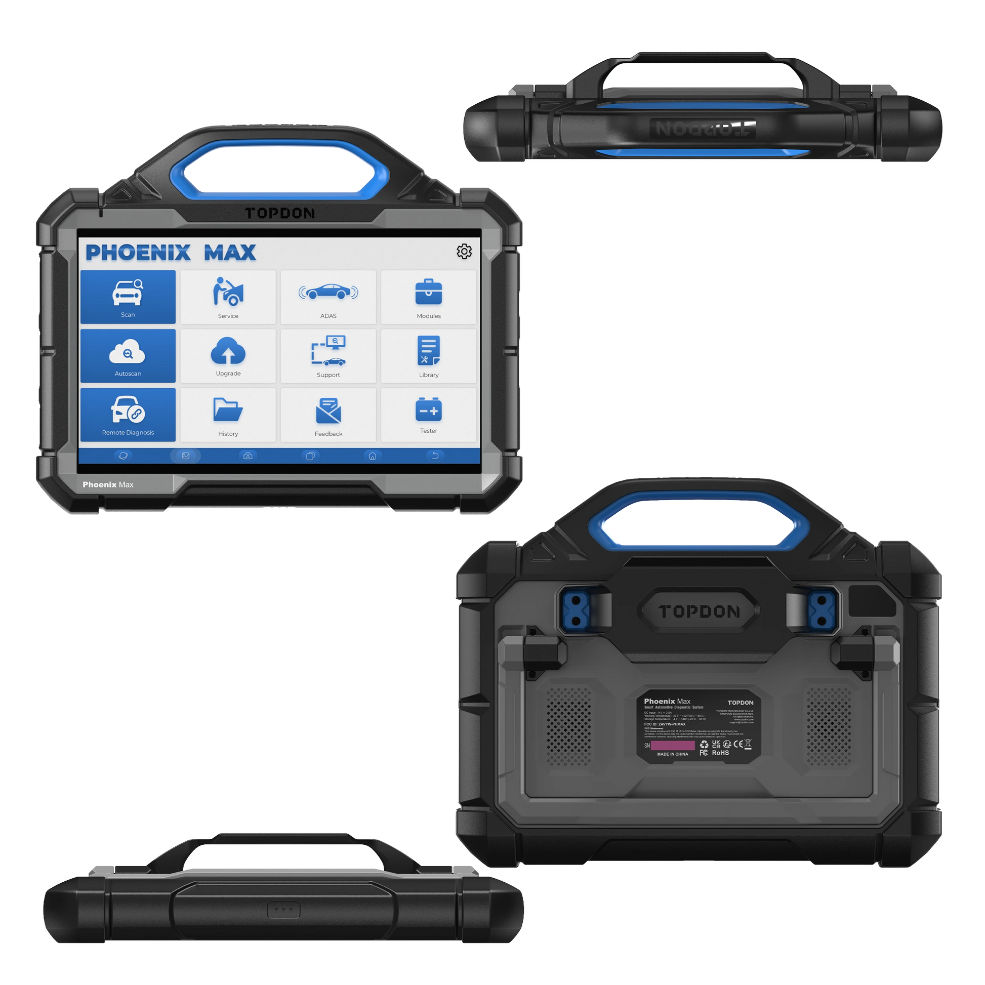 Phoenix MAX showing different angles of the tablet