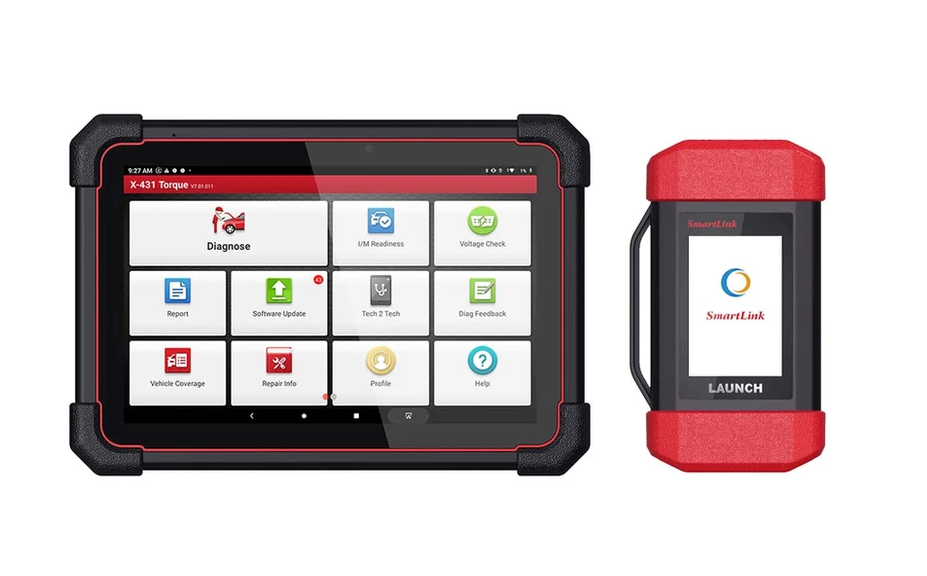 X-431 Torque Link with J2534 box and screen.